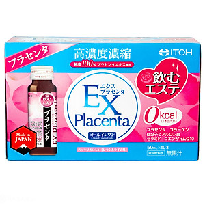 Thực phẩm chức năng nước uống chống lão hóa bổ sung Collagen Itoh EX Placenta (10 lọ x 50ml) Số 1 Nhật bản 