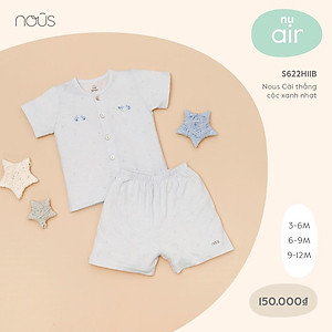 Bộ Quần Áo Cộc Cài Thẳng Nous - Chất Liệu Nu Petit Bé Gái - Bé Trai (Size từ 3-6 Tháng Đến 9-12 Tháng)