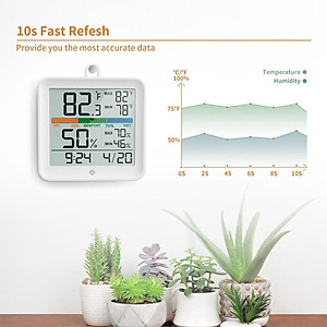 Đồng hồ đo nhiệt độ ẩm Xiaomi Youpin độ chính xác cao màn hình LCD
