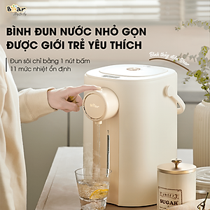 Bình Thủy Điện, Bình Giữ Nhiệt Thông Minh BEAR SB-BTD5L Khử Clo Dung Tích 5 Lít Công Suất 1350 W - Hàng Chính Hãng