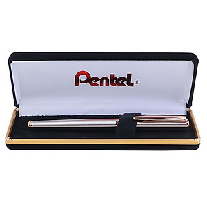 Bút Ký Cao Cấp Pentel K600-PG Ngòi 0.7mm Mực Xanh | Mạ Vàng 14 Kara | Vò Bằng Thép Không Gỉ