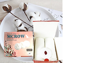 Bông tẩy trang tròn hộp 80 miếng Mcrow -Màu Hồng