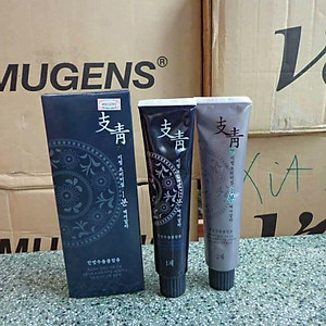 Nhuộm phủ bạc nhanh 1 phút Jichung 1 Minute Hair Color 120g (đen nâu) + Móc khóa