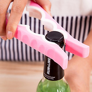 Dụng Cụ Mở Nắp Chai Lọ, Đồ Hộp Siêu Nhanh Đa Năng 4 Trong 1 Chống Trơn Trượt Không Tốn Sức