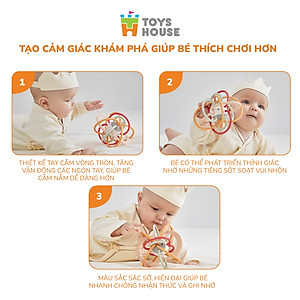 Đồ chơi bóng vòng nhựa mềm kết hợp gặm nướu cho bé ToysHouse 822-86