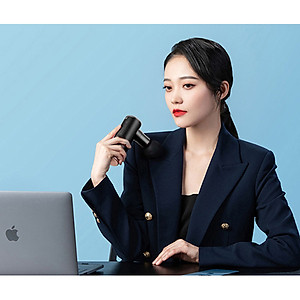Súng massage cầm tay thư giãn cơ Booster MINI 2 - Cảm biến lực đấm thông minh Ai - Màu đen