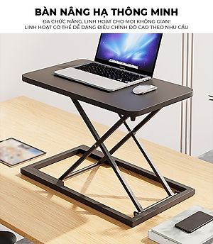 Bàn nâng hạ 2 tầng điều chỉnh chiều cao, bàn làm việc đứng gấp gọn thông minh - GN72