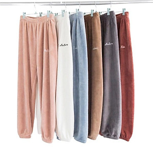 Quần nỉ bông - Quần lông cừu mặc nhà siêu ấm dày dặn hàng loại đẹp