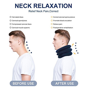Đai Gối Hơi Kéo Giãn Đốt Sống Cổ Hỗ Trợ Giảm Đau Vai Cổ Gáy