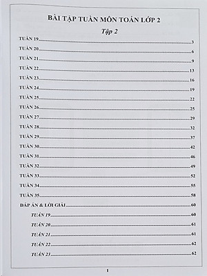 Combo Sách - Bài tập tuần Toán 2 tập 1 + 2