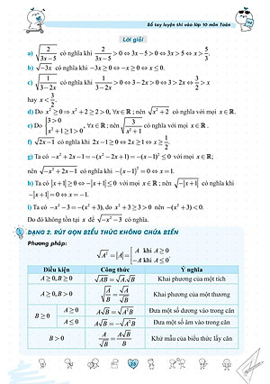 Sổ Tay Luyện Thi Vào Lớp 10 Môn Toán
