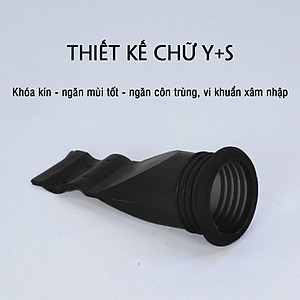 Phụ Kiện Ống Phễu Lắp Thoát Sàn Bồn Cầu Ngăn Chống Mùi Nước Cống Hôi Vi Khuẩn Côn Trùng Thâm Nhập - Đen - 75-90mm