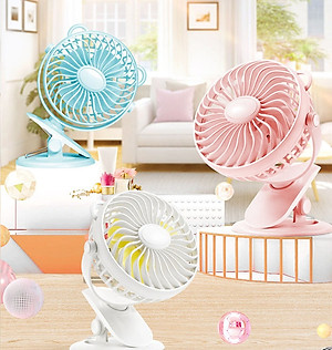 Quạt sạc tích điện cao cấp thông minh tiên lợi, vừa kẹp kết hợp để bàn OLAPLE (giao màu ngẫu nhiên) - Hàng nhập khẩu