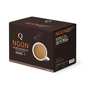 Cafe Hoà tan 3 in 1 Ngon (Bịch To 60 gói) Trần Quang