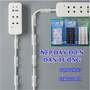 COMBO 2 BỘ Nẹp Dây Điện Miếng Dán Tường Siêu Dính , Kẹp Đi Dây Điện Kẹp Cố Định Và Giữ Luồn Dây Điện Siêu Sốc an toàn tiện lợi dễ lắp đặt Dây Mạng