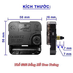 Máy Đồng Hồ Treo Tường KIM TRÔI Cao Cấp EASTAR Màu ĐEN Có DẠ QUANG
