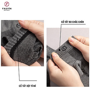 Tất nam cổ trung Fasvin mềm mịn co giãn tốt TN21902.HN