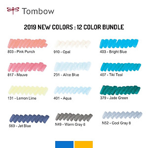 Bộ 12 Bút Tombow Dual Brush màu mới 2019 