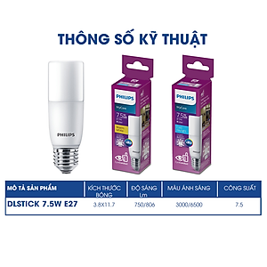 Bóng đèn Philips LED Stick, bảo vệ mắt (01 bóng)