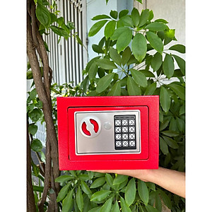 Két sắt mini có khe đút tiền chống trộm bảo mật cao, nhỏ gọn, chống cháy, có ốc vít vào tường- màu giao ngẫu nhiên