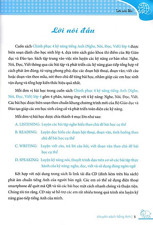 Sách Chinh Phục 4 Kỹ Năng Tiếng Anh Nghe - Nói - Đọc - Viết Lớp 4 Tập 2