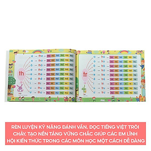 Sách - Tập đánh vần Tiếng Việt phiên bản mới nhất 2022- 124 Trang kèm file đọc và video hướng dẫn cách ghép vần