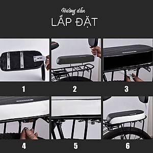 Ghế Yên Sau Xe Đạp Rời Cho Trẻ Gắn Baga sau Xe Đạp SADDLE SD-01 Có Tựa Lưng, khung sắt, đệm da PU -  Mai Lee