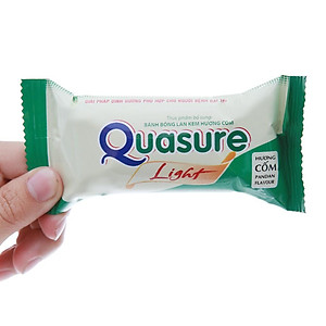 Bánh bông lan Quasure light cốm, dâu, gấc 126 gram Bibica - thực phẩm dành cho người ăn kiêng, tiểu đường