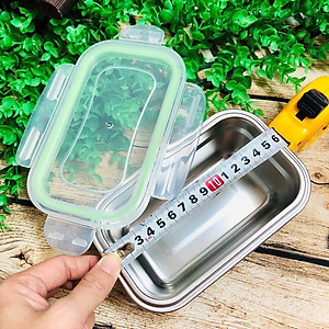 COMBO Bộ 3 Hộp BẢO QUẢN thực phẩm INOX 304 có NẮP. Dụng cụ đựng chứa trữ ĐA NĂNG trong tủ lạnh AN TOÀN SỨC KHOẺ. Thố Lạnh bảo quản thực phẩm tránh mùi, chống hư hao thực phẩm