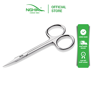 Kéo Cắt Chân Mày Thép Không Gỉ Inox Kềm Nghĩa KM - 603 Cao Cấp - Kéo Tỉa Lông Mày