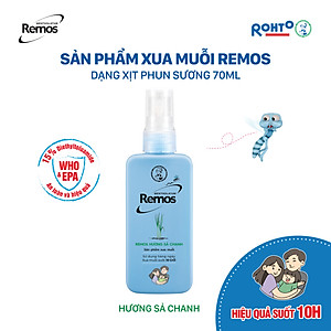 Dung dịch chống muỗi dạng phun sương Remos Mentholatum hương Sả Chanh 70ml