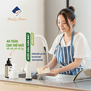 Nước Rửa Chén Hữu Cơ ECOCARE 2L Chiết Xuất Bồ Hòn Và Tinh Dầu Sả Chanh, Quế, Cam, Chanh Gừng Bảo Vệ Da Tay, An Toàn Cho Trẻ Nhỏ
