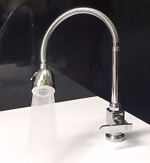 Vòi rửa chén lạnh cần lò xo Đồng mạ Chrome Eurolife EL-RC01 (Trắng bạc)