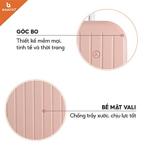 Vali du lịch thời trang Bamozo 8812 size 20/24 , vali nhựa kéo được bảo hành 5 năm.