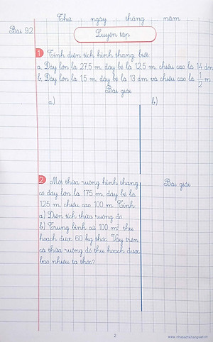 Vở Ô Li Bài Tập Toán 5 - Quyển 2 (2019)