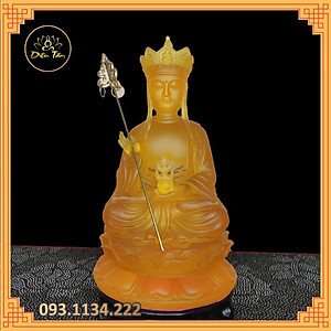 Tượng địa tạng vương bồ tát – tượng phật Địa Tạng lưu ly màu vàng cao 21cm đồ thờ cúng phong thủy shop Diệu Tâm