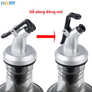 Chai đựng dầu ăn gia vị 350ml thủy tinh bọc inox 304 Hobby home decor BDN350