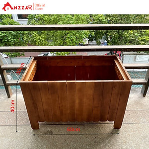 Chậu gỗ trồng cây, hoa, chậu chữ nhật trồng cây ban công-04