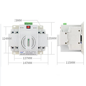 Bộ chuyển đổi nguồn tự động ATS 2 pha 100A/220V có gián đoạn <2S