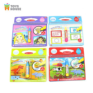 Sách tô màu bút nước thần kỳ Toys House size 29 - Kèm bút nước