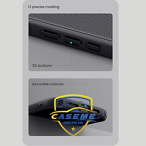 Ốp Lưng Dành Cho iPhone 16 Pro Nillkin Dạng Sần Viền Silicon - Hàng Chính Hãng