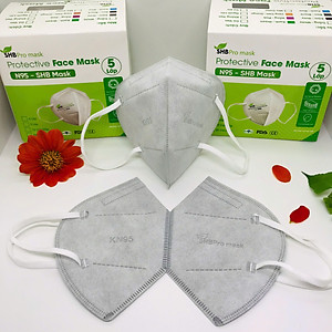 Khẩu trang N95 SHB Pro mask người lớn hộp 20 cái, Khẩu trang KN95 cao cấp 5 lớp kháng khuẩn chuẩn FFP2