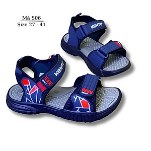 Sandal bé trai Việt Nam Xuất Khẩu - Xăng đan đi học cho bé trai học sinh nam tiểu trung học quai ngang nhẹ êm kháng khuẩn chống trơn trượt phong cách Hàn Quốc 3, 4, 5, 6, 7, 8, 9, 10, 12 tuổi S06