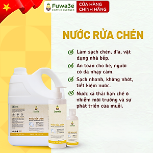 Nước rửa chén hữu cơ enzyme sinh học dứa Fuwa3e 3.8L 
