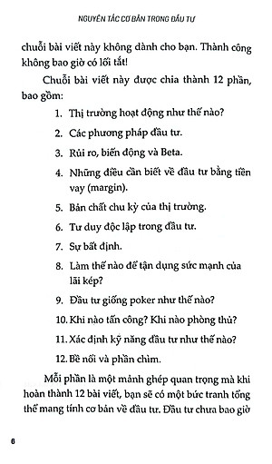 Nguyên Tắc Cơ Bản Trong Đầu Tư