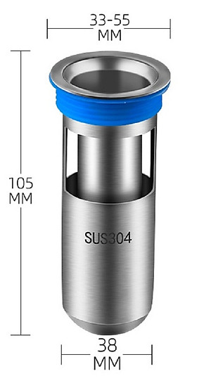Phụ kiện Ngăn mùi nhà tắm - INOX 304 lắp thoát sàn chống mùi hôi ngăn vi khuẩn trào ngược lên