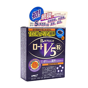 Viên hỗ trợ sáng mắt Rhoto Lutein V5 Nhật Bản (Hộp 30 viên)