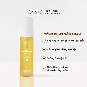Bộ Đôi Zakka Naturals Sữa Rửa Mặt Mandelic 185ml và Sữa Rửa Mặt Hoa Cúc 185g Hỗ Trợ Làm Sạch Dịu Nhẹ và Giúp Da Sáng Mịn Hơn Sau Khi Rửa