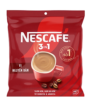 [ Tặng Hũ Thủy Tinh NESCAFÉ (Tet 26) NESCAFE] Cà phê Hòa tan NESCAFÉ VỊ NGUYÊN BẢN 46 gói Đậm Thơm Hoàn Hảo