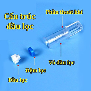 Hộp 100 đầu lọc thuốc cao cấp nhựa dẻo bảo vệ sức khỏe, màu giao ngẫu nhiên 